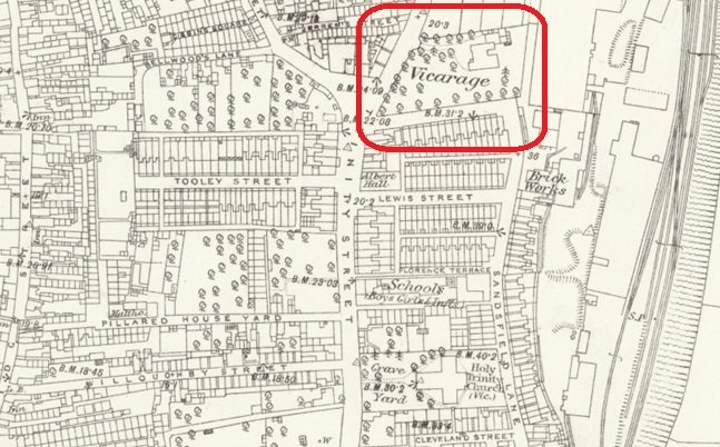Gainsborough - The Vicarage : Map credit National Library of Scotland